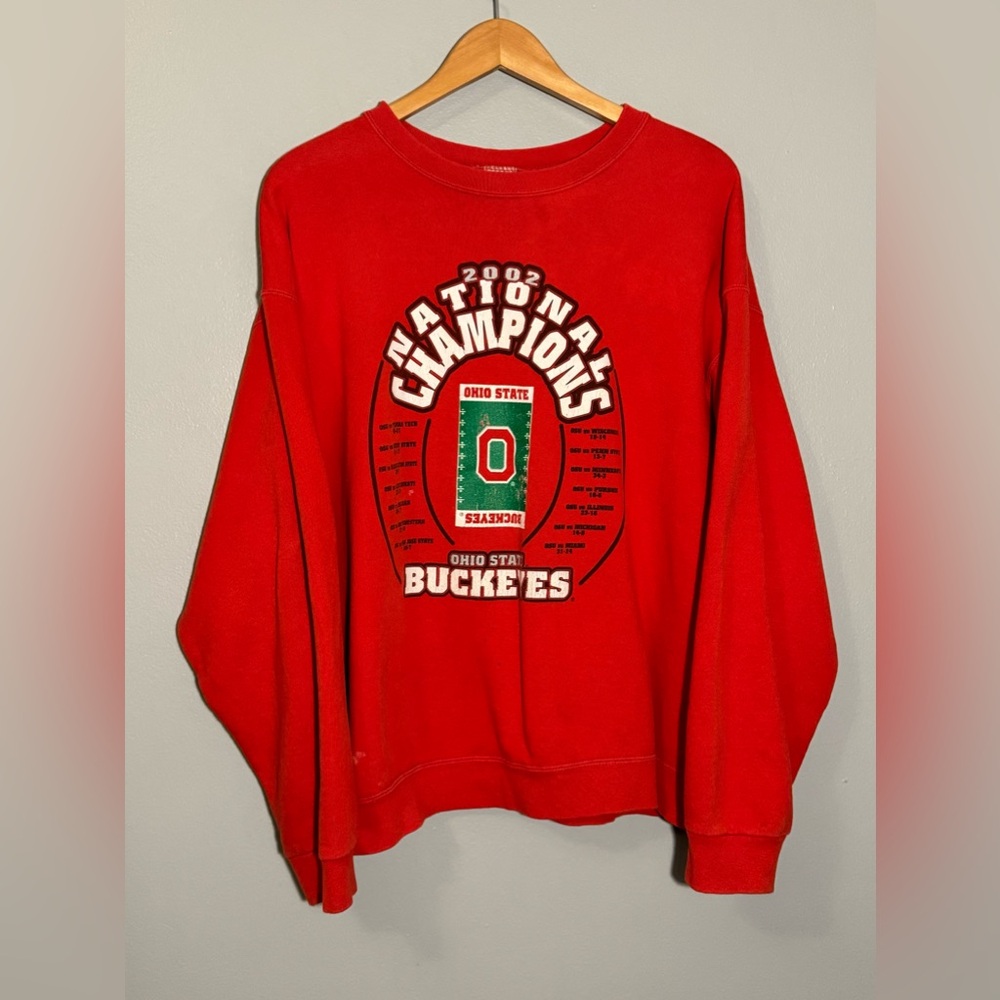 Vintage Ohio State Buckeyes 2002 OSU National Champions Crewneck Sweatshirt | XL